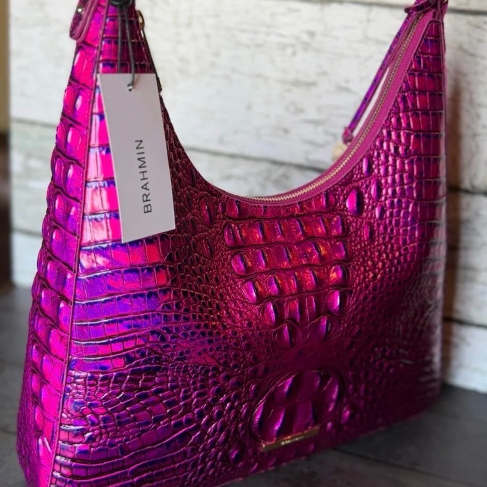 Brahmin Tabitha Voltage Violet Melbourne PRICE FIRM Pretty EYE! NWT - Picture 4 of 15